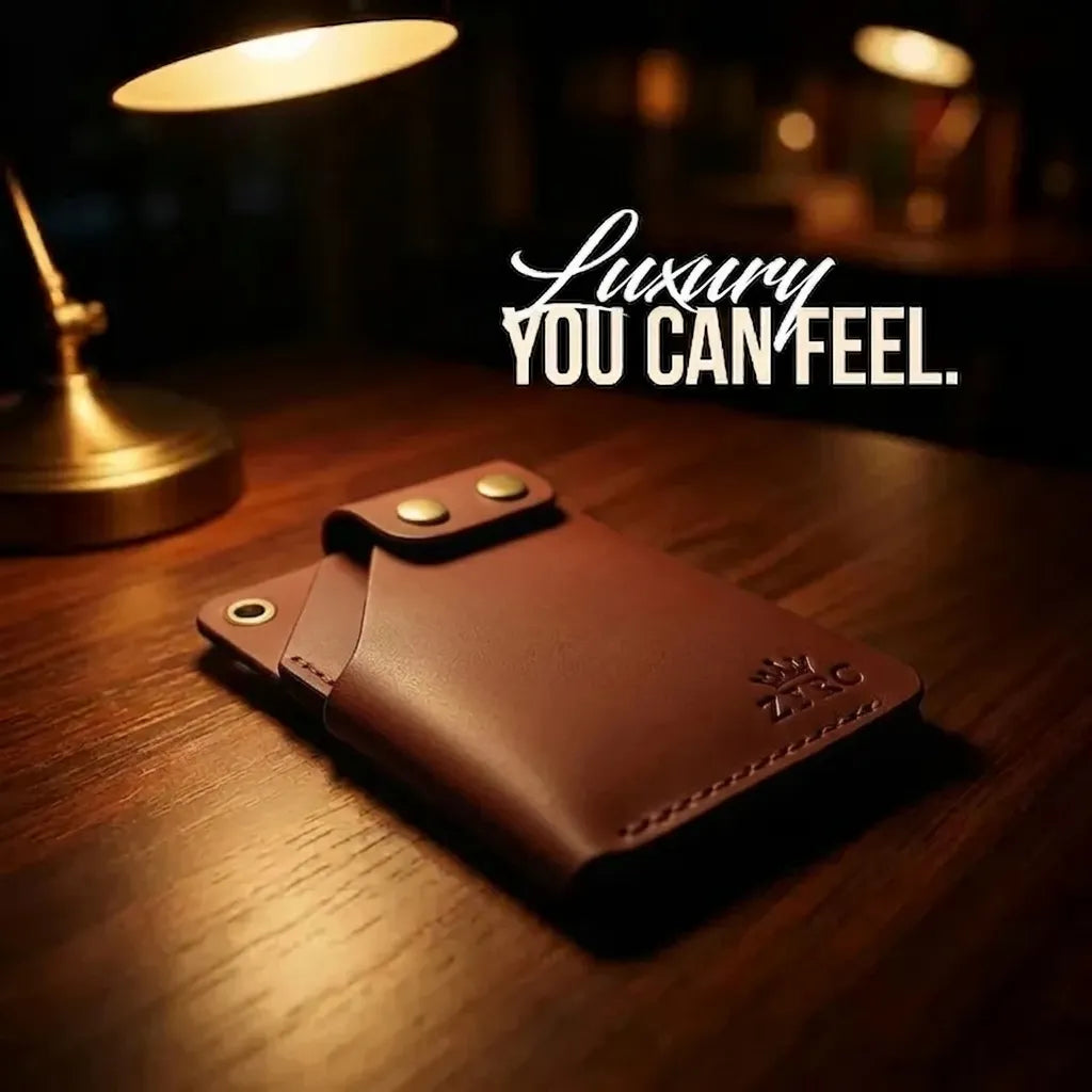 Minimalist Card Holder Wallet with Button Closure