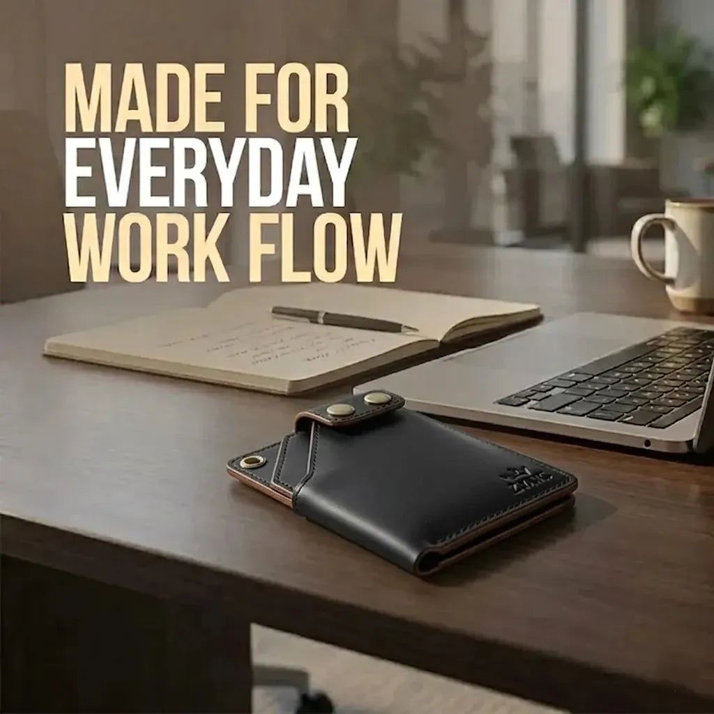Minimalist Card Holder Wallet with Button Closure