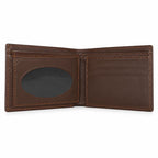 Obsidian Slim Cowhide Leather Wallet - Brown
